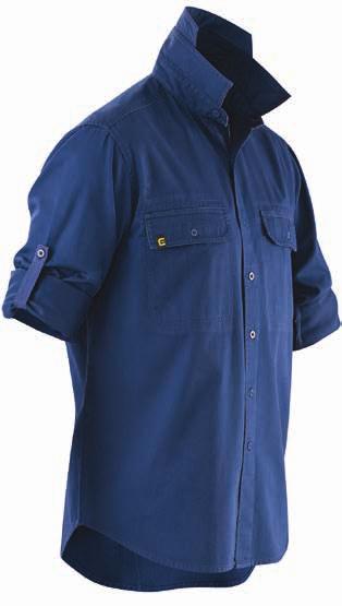 Style: E1303 / Colours: / Sizes: S-3XL Cotton Drill Short Sleeve Work Shirt (E1303) Sun shield collar.
