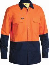 Style: BS6415T / Colours:, / Sizes: S-6XL Bisley Womens X Airflow 3M Taped 2 Tone Hi-Vis Ripstop Shirt (BL6415T) 100%