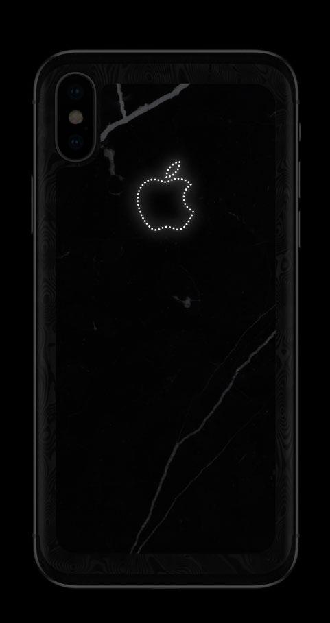 11 iphone X 256Gb Marble Black carbon fiber back frame,