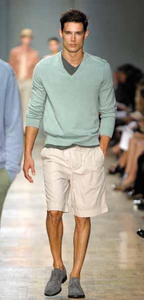 Look 39 SEAFOAM HERITAGE COTTON VEE HUNTER GREEN COTTON FITTED