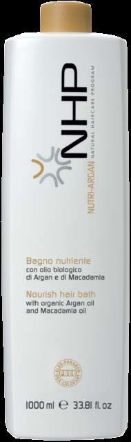 NHP ARGAN VITA 69 01 NOURISH HAIR BATH Gentle shampoo free of SLES, DEA, parabens and colorants.