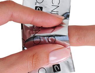 Leave the CND Foil Remover Wrap on the finger for the
