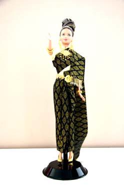 3) Thai Chakri costume with off-shoulder blouse covered