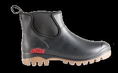 This is because sweat cannot be absorbed by PVC and when heat and sweat combine, germs and bacteria form rapidly. ANKLE GUMBOOT/JABT Recycled PVC upper.