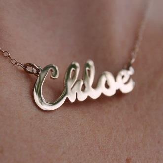 Chloe Script Nameplate