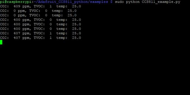 git cd Adafruit_CCS811_python/examples sudo python CCS811_example.