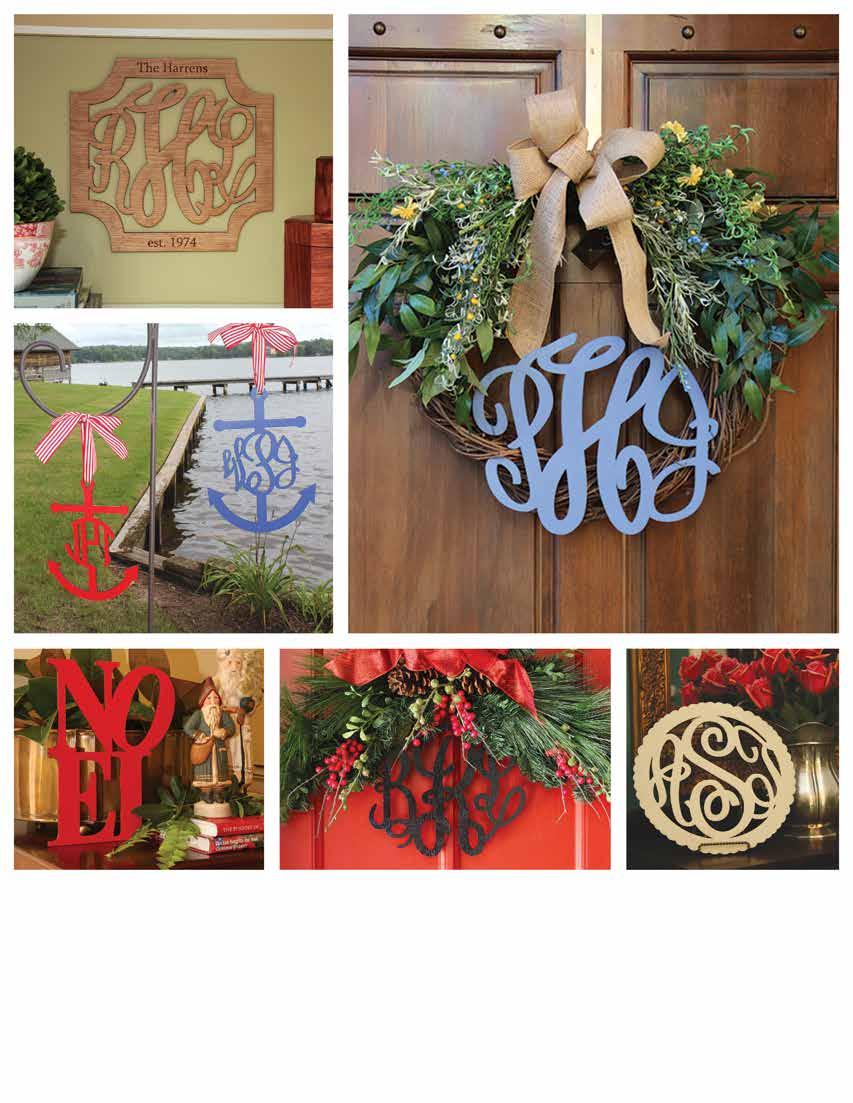 A. B. C. D. E. F. WOODEN MONOGRAMS 72 Wreaths say welcome a monogrammed wreath says welcome to our home!
