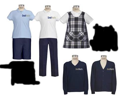 GIRLS (K-6 th ) K-4 Girls Uniform Short-sleeve or long-sleeve polo Navy-blue pants or shorts or similar vendor AND/OR Navy-blue and khaki plaid skort Navy-blue sweater * K-2 only: Plaid jumper &