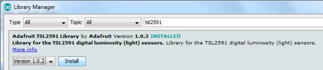 com/adafruit-all-about-arduino-libraries-install-use Install Adafruit_Sensor The TSL2591 library uses the