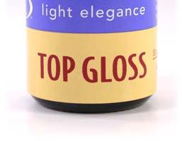 Top Gloss is applied very thinly on the nail and cured in our Easy Cure lamp or Pro Light for a tack-free finish! Uses for Top Gloss are: Cures Tack-free!