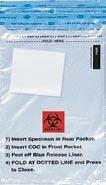 10 lbs SPECI-CC with ABSORBENT CHAIN OF CUSTODY BAG 3 Wall, 2 Inner Pockets Biohazard Logo & Required Absorbent Includes separate document pocket Tamper Evident Seal; Press and