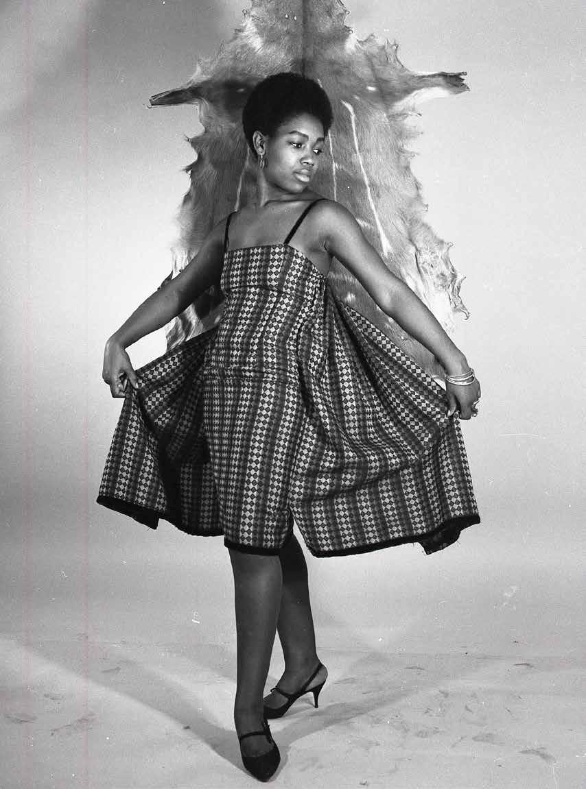 Noumsa Brath at a photo shoot in the AJASS studio, c. 1965.