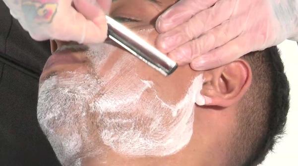 Step 25 Using a razor on the skin and around a hairline can