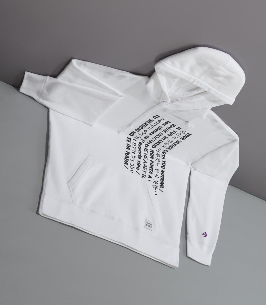 ESSENTIALS PO HOODIE The Po Hoodie introduces a second graphic application from DeWitt, as
