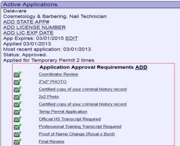 How do I know if my application is approved? If an application has been approved, a green check will appear in the Final Review Box under Active Applications.