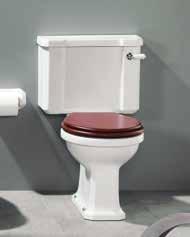 Toilet seat maritime plywood white w/ stainless steel hingues 55503001 Mechanism CN7 w/ frontal handle for close coupled WC (Chrome) 16014002 WC concealed ver. outlet 16011002 WC concealed hor.