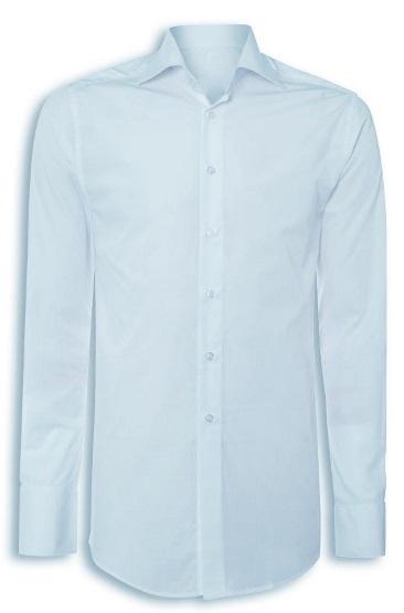 ADMIN/DESK BASED Male Female CRM47 Mens contemporary shirt Classic collar Semi-fi ed Centre back length: 79-84cm (increases with size) 123gsm 97% /3% elastane Sizes: 14 19in collar Colour: Pale blue