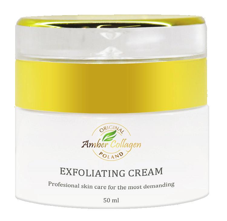 Collagen exfoliating for skin cleansing contains amber powder and micronized crushed pearls. Creamy texture of the preparation prevents skin from irritation and dryness.