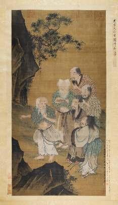 Property from the Estate of John Temple, Chicago, Illinois $2,000-4,000 685* With Signature of Wu Zongyuan QING DYNASTY Six Kings, liu wang tu ink and color on