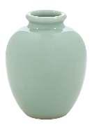 107 109 110 107 A Small Celadon Glazed Porcelain Jar of baluster form, the underside bearing a Qianlong four-character mark in underglaze blue. Height 4 inches.