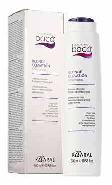 BLONDE ELEVATION To mantain a beautiful blonde or enhance gray/white hair. BLONDE ELEVATION SHAMPOO Silk Proteins The Shampoo is formulated to enhance blonde hair and add tone to gray/white hair.