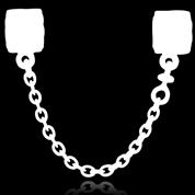 The safety chain is flexible on one side and can twist to make it easier to screw your
