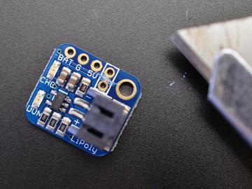 Teensy USB+ pin Add power switch to pins on LiPoly backpack. These tactile on/off switches (http://adafru.it/1092) are my favorite!