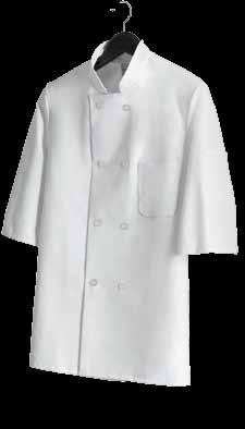Short-Sleeve Chef Coat Unisex Sizes