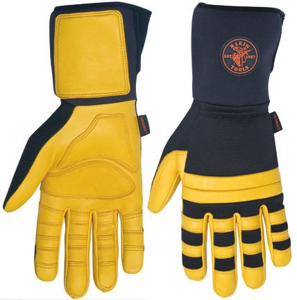 Gloves Electrician s Gloves Durable construction allows flexibility. Features slip resistant construction. Extended cuff for easy on/off.