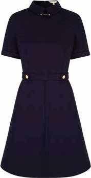 JAPANESE POP CHOP A/W COLLECTION 2016 STYLE: UBAD60 DESCRIPTION: Brush stroke print wrap dress with tie belt COLOURS:Navy SLEEVE: Short sleeves LENGTH: 104cm BELT/TIE: Yes FIT: Fitted NECK SHAPE: