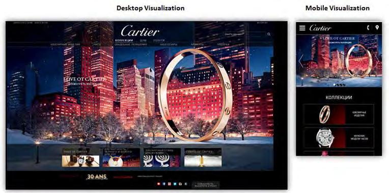 Figure 68: Cartier desktop and mobile adapted