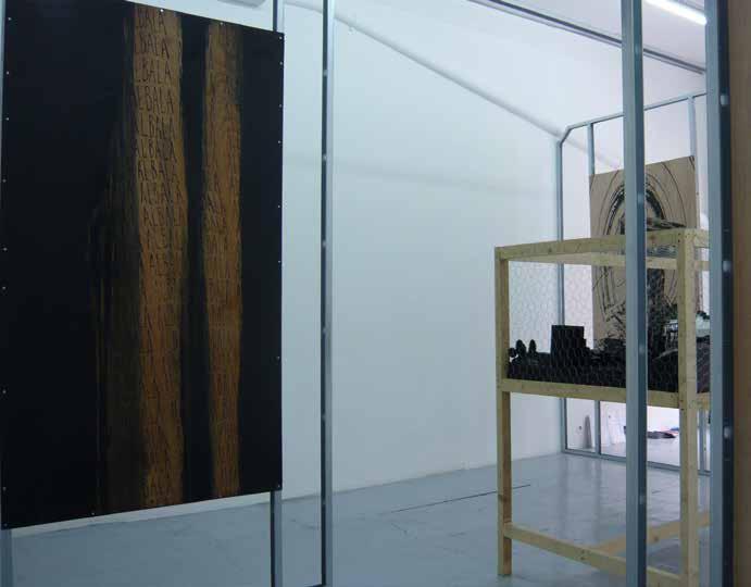 White Spirit I Peinture Noire, 2010. Exhibition view.