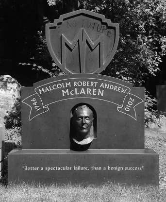 Headstone of Malcolm McLaren, 2013 London,