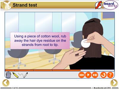 3.4 Hair and Beauty Tests: 16 slides, 6 Flash activities, 1 worksheet learn about the different tests that should be performed before providing hair and beauty treatments learn how to