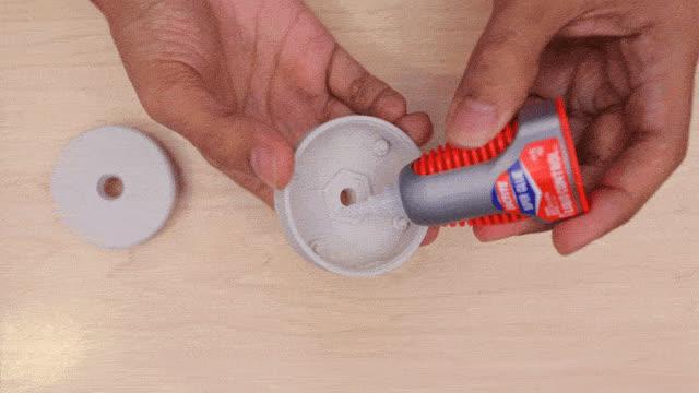 Glue Axle to Side A Hold cp-yoyo-axle.