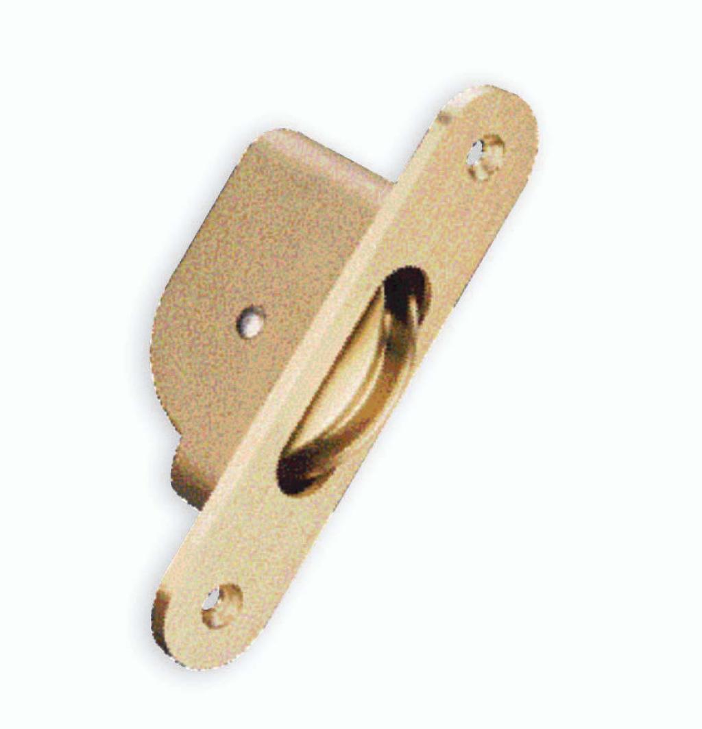 H24 Naval Brass, Satin Brushed 2104 Sash Pulley This is the larger of two