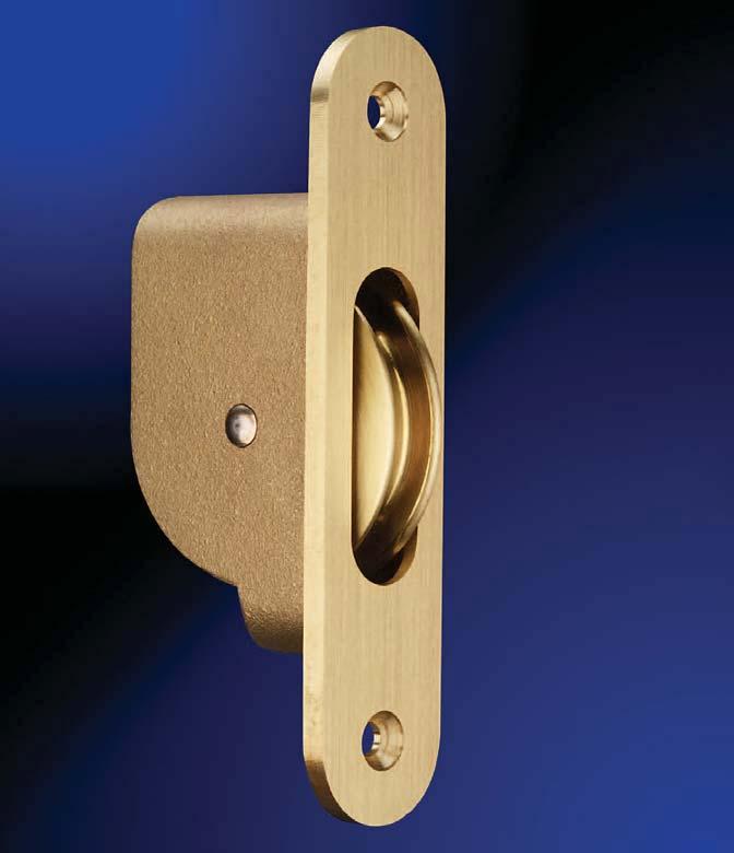 This sash pulley is designed to fit up to a #45 sash chain, not included.