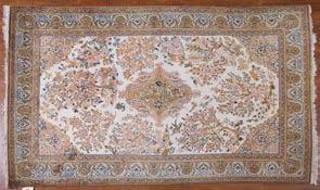 FINE RUGS & CARPETS 1012 Persian Gabbeh rug, approx 27 x 37 Iran, modern Est $100-200 1013 Persian Keshan carpet, approx 96 x 126 Iran, modern Est $800-1,200