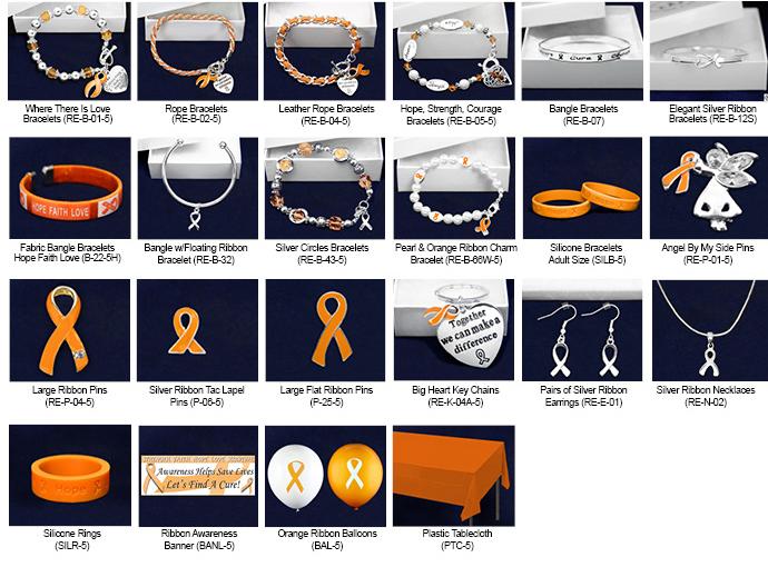 Orange Ribbon Fundraising Kits FUNDRAISING KITS: If you are trying to raise a bunch of money, then consider one of our Fundraising Kits. All our great items in one easy to sell kit.