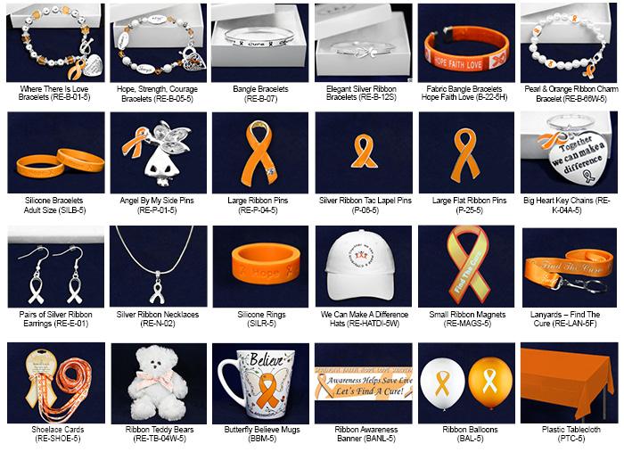 Orange Ribbon Fundraising Kits Orange Ribbon Mixed Item Kit.