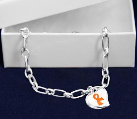 Sterling silver plated bracelet that has charms that say, Hope, Faith, Love along with ribbon charms.