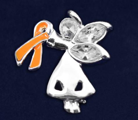 Orange Ribbon Pins Angel By My Side Pin. This is truly a beautiful pin.