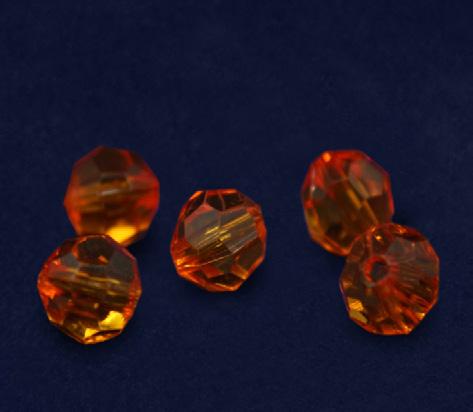 These orange acrylic beads are 8 mm and are perfect for making your own bracelets.