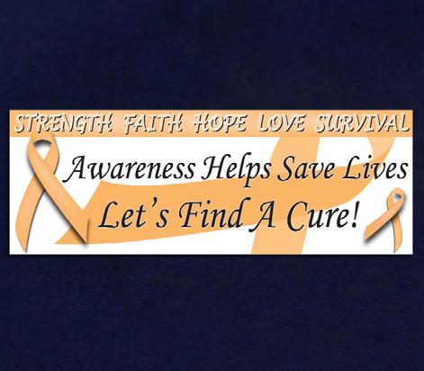 Orange ribbons with the words Hope, Faith, Love (RIB-5) Qty: 10 yards. Small Thank You Cards.