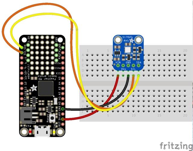 CircuitPython Code It's easy to use the Si7021 sensor with CircuitPython and the Adafruit CircuitPython SI7021 module.