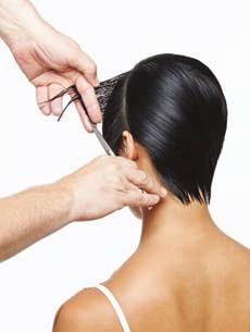 Adjust the degree of overdirection to suit the individual head shape, hair density and