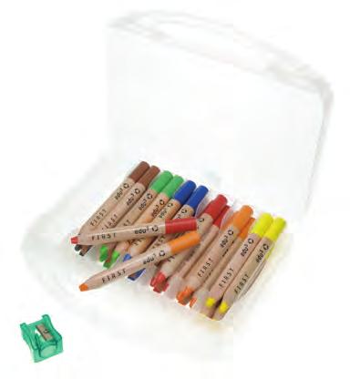 6 single colours Extrasoft wax crayon lead.
