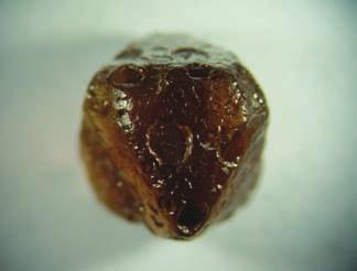 3-19: Dark brown, octahedral diamond from the Argyle mine, Western