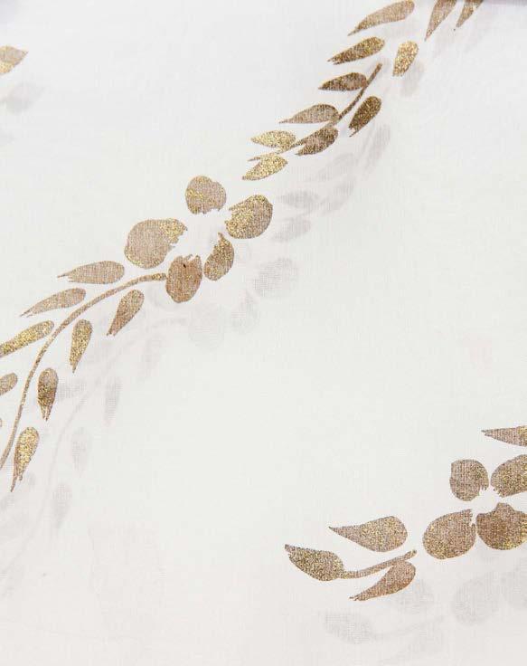 COLLECTIONSFLOWERS CQF5 Sand organza with antique flower antique gold ordering