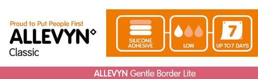 ALLEVYN Gentle Border Lite Advanced Foam Wound Dressings Description ALLEYVN Gentle Border Lite for exudate management ALLEVYN Gentle Border Lite Dressings have been specially designed for people